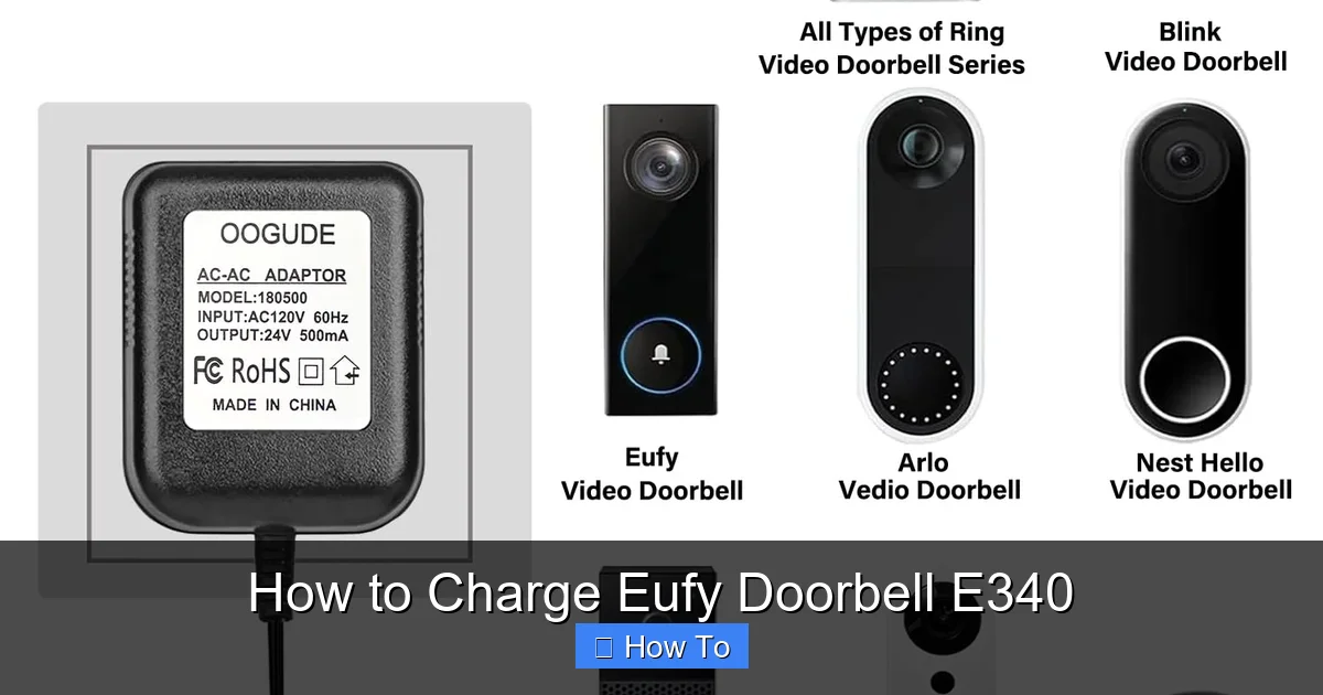 How to Charge Eufy Doorbell E340