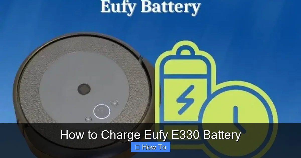 How to Charge Eufy E330 Battery