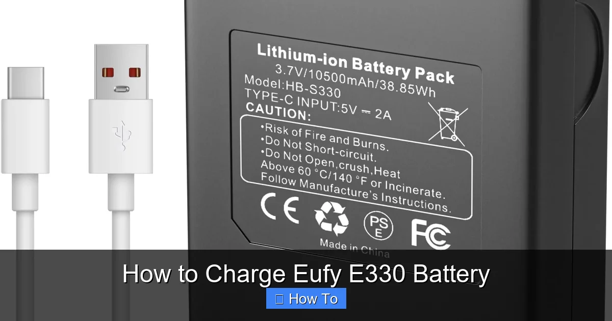 How to Charge Eufy E330 Battery