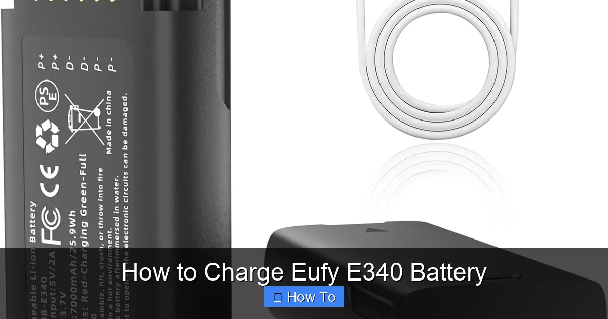 How to Charge Eufy E340 Battery