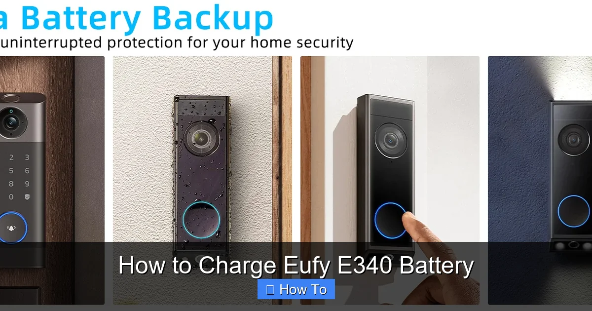 How to Charge Eufy E340 Battery