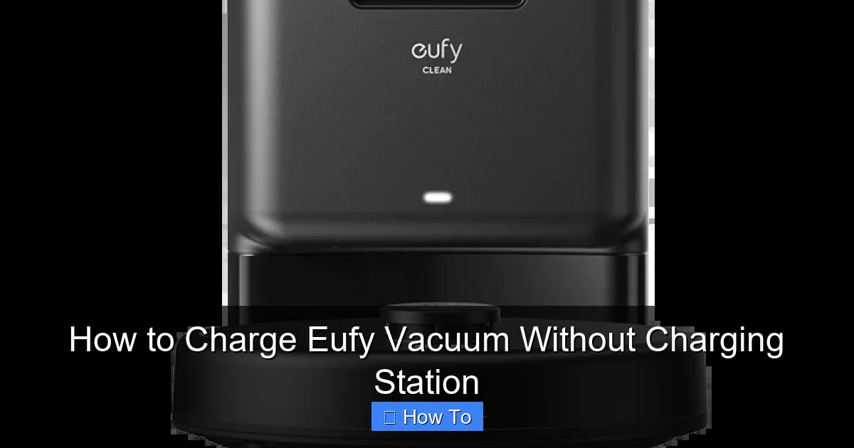 How to Charge Eufy Vacuum Without Charging Station