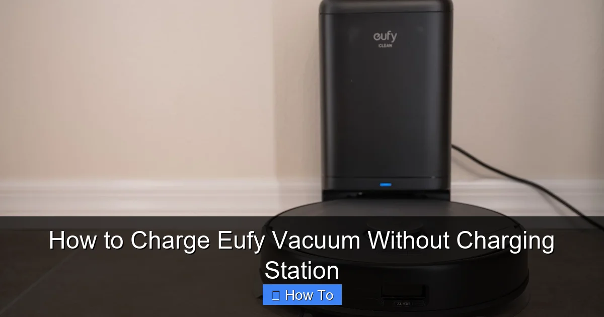 How to Charge Eufy Vacuum Without Charging Station