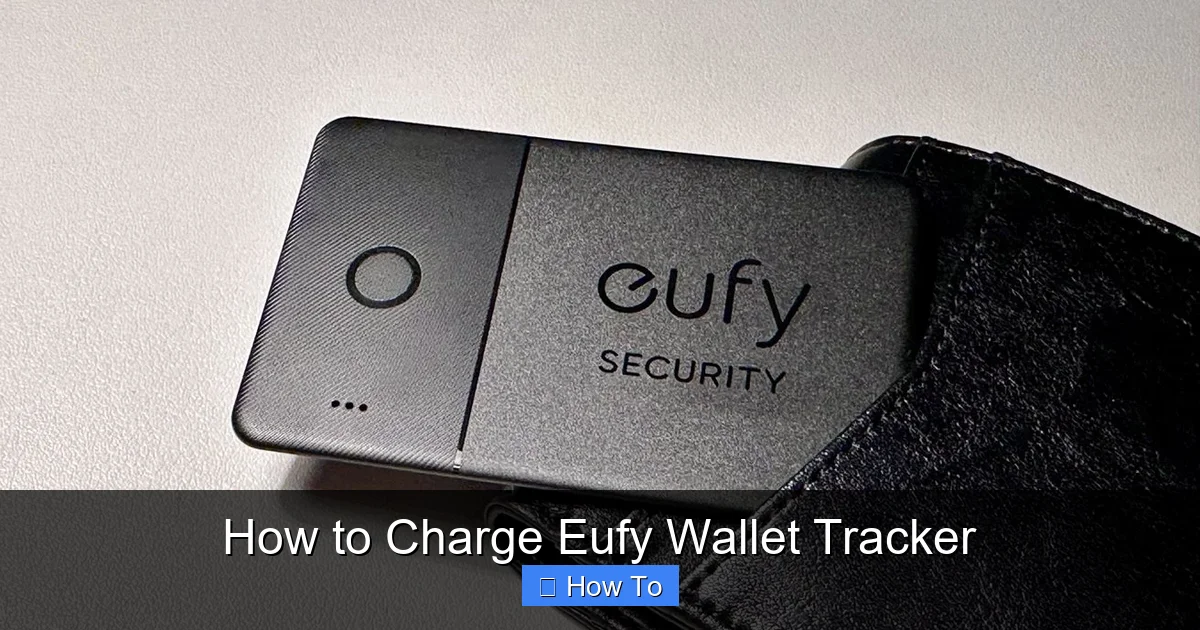 How to Charge Eufy Wallet Tracker
