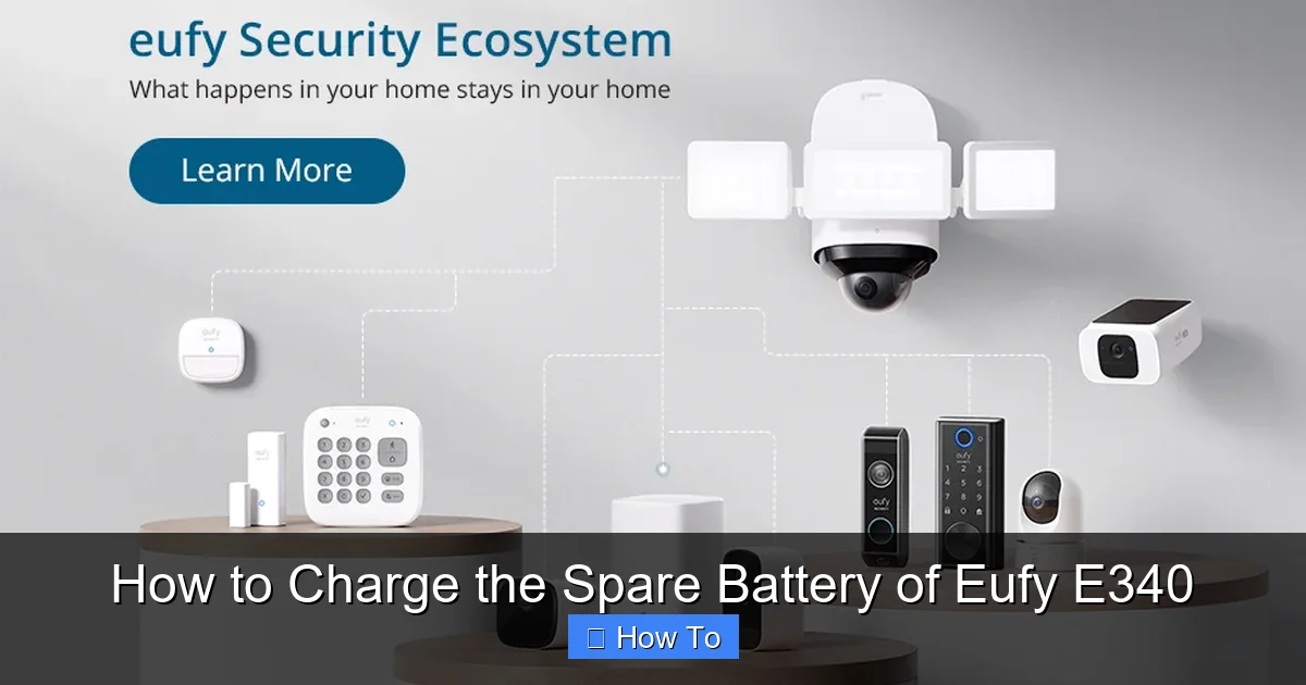 How to Charge the Spare Battery of Eufy E340