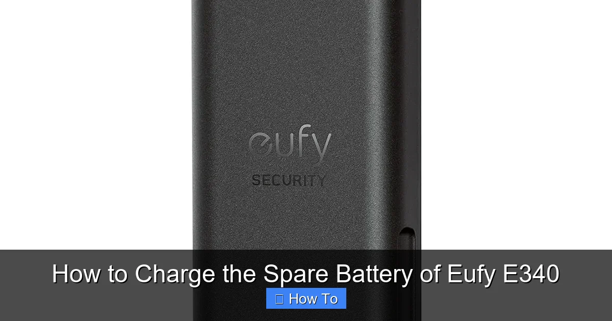 How to Charge the Spare Battery of Eufy E340
