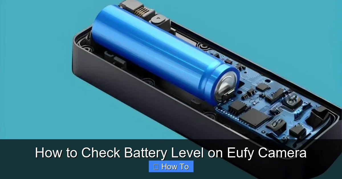 How to Check Battery Level on Eufy Camera