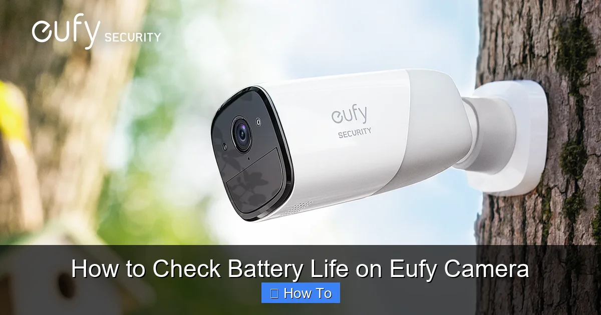 How to Check Battery Life on Eufy Camera