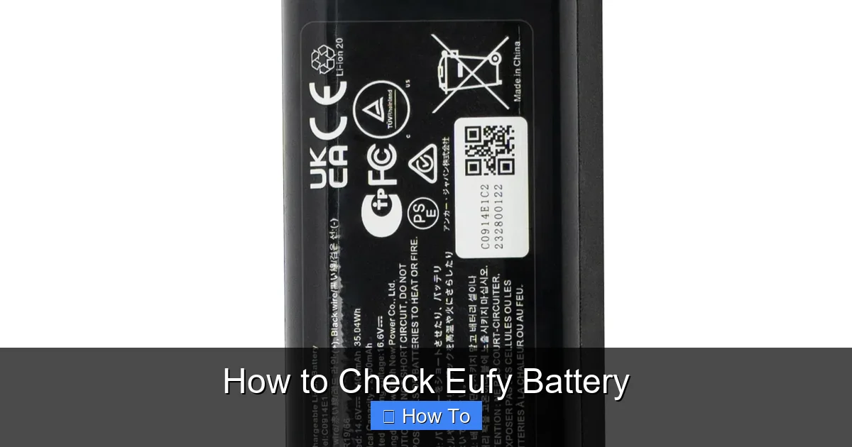 How to Check Eufy Battery