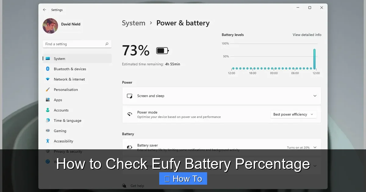 How to Check Eufy Battery Percentage