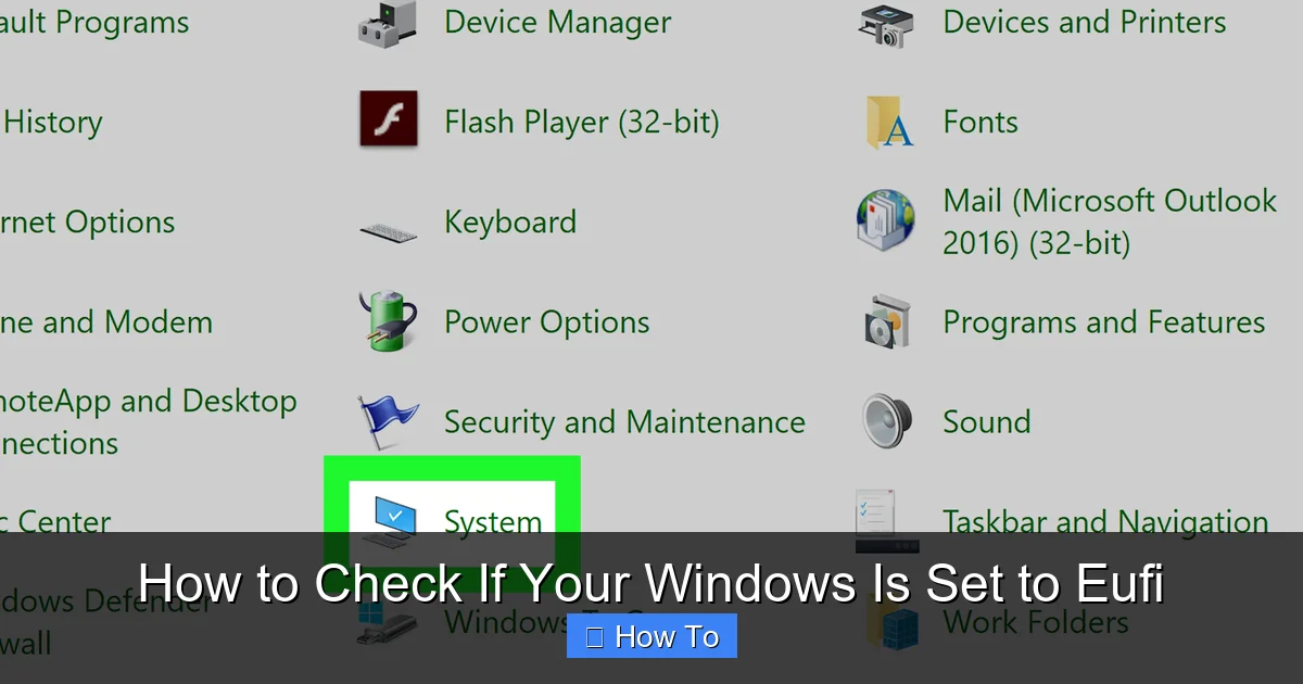 How to Check If Your Windows Is Set to Eufi