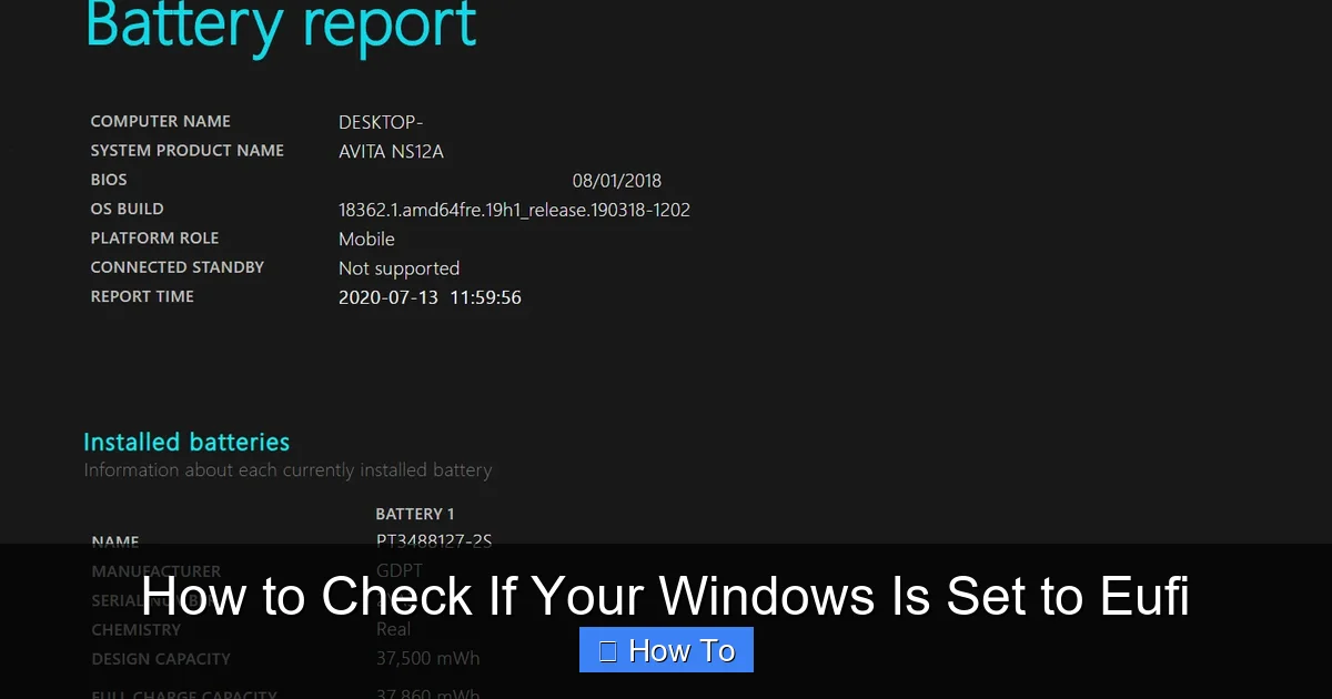 How to Check If Your Windows Is Set to Eufi