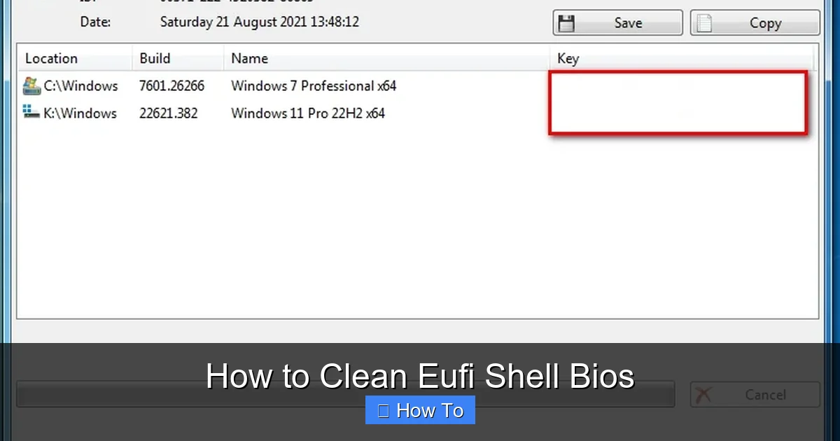 How to Clean Eufi Shell Bios