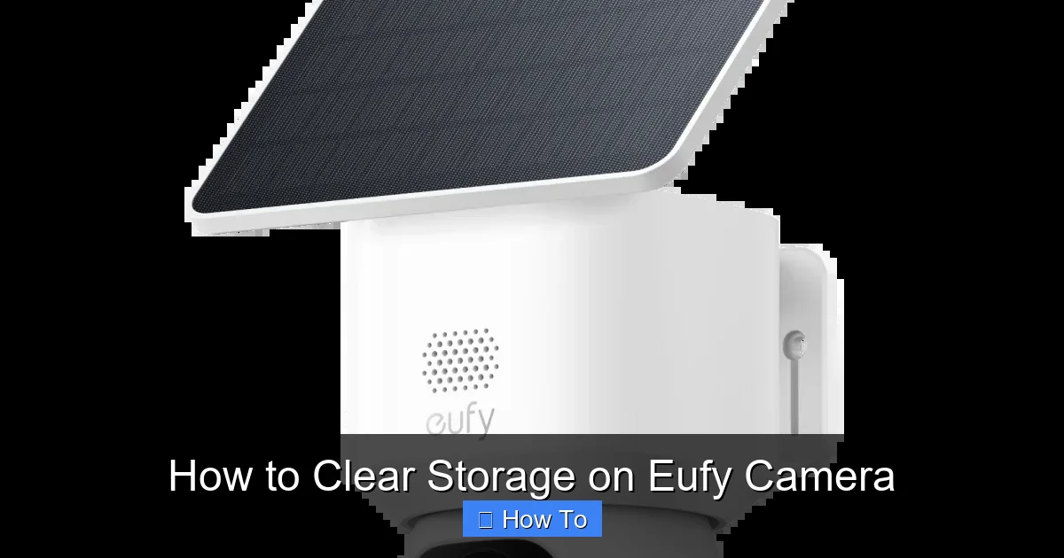 How to Clear Storage on Eufy Camera