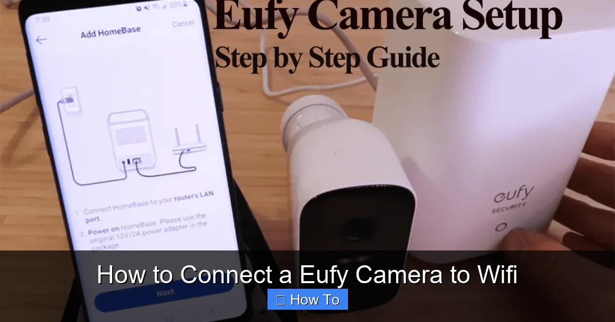 How to Connect a Eufy Camera to Wifi
