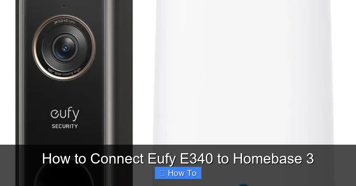 How to Connect Eufy E340 to Homebase 3