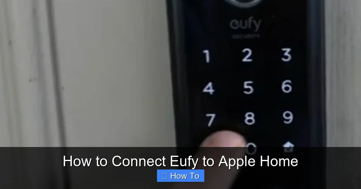How to Connect Eufy to Apple Home