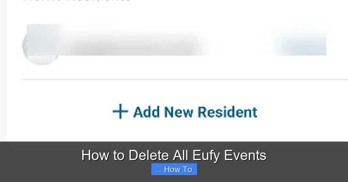 How to Delete All Eufy Events