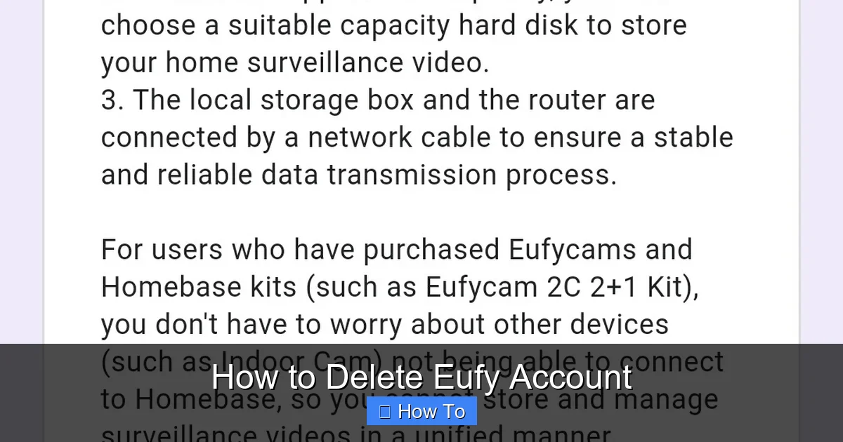 How to Delete Eufy Account