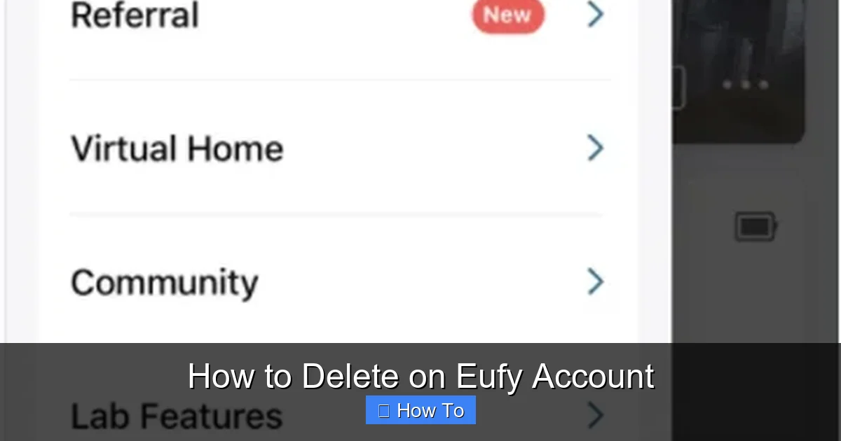 How to Delete on Eufy Account