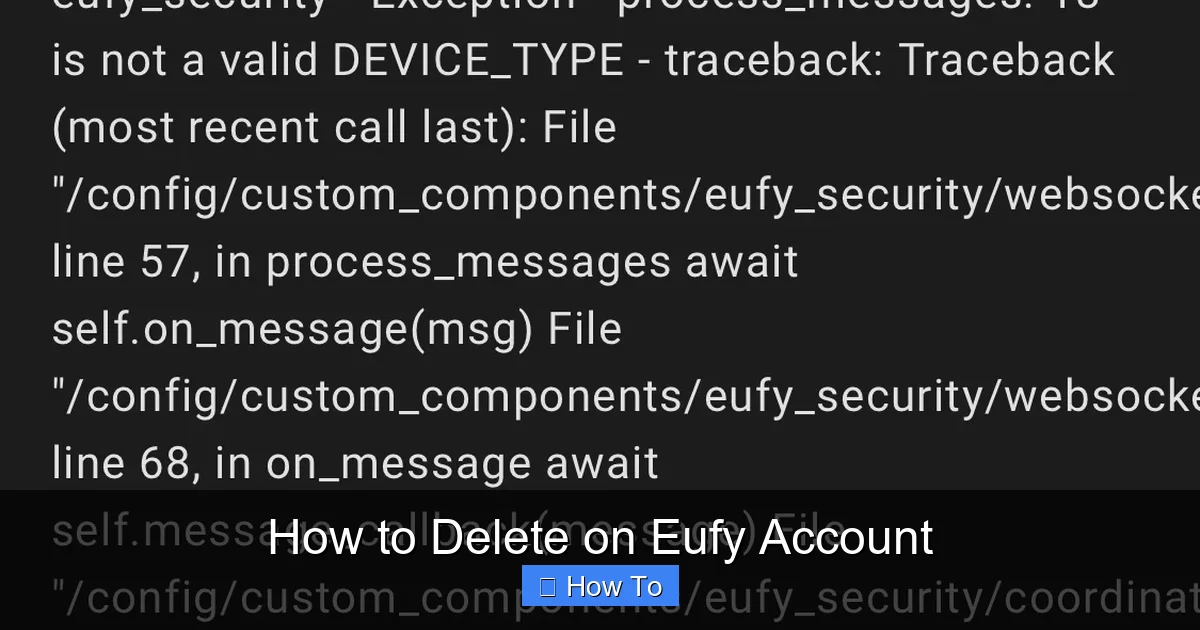 How to Delete on Eufy Account