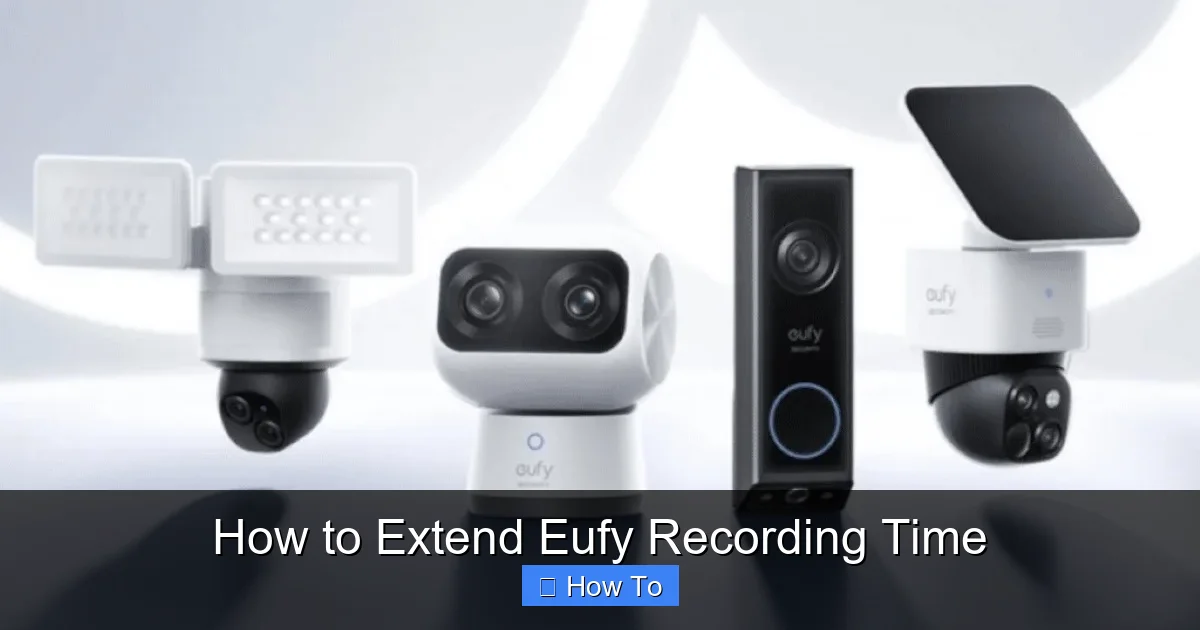 How to Extend Eufy Recording Time