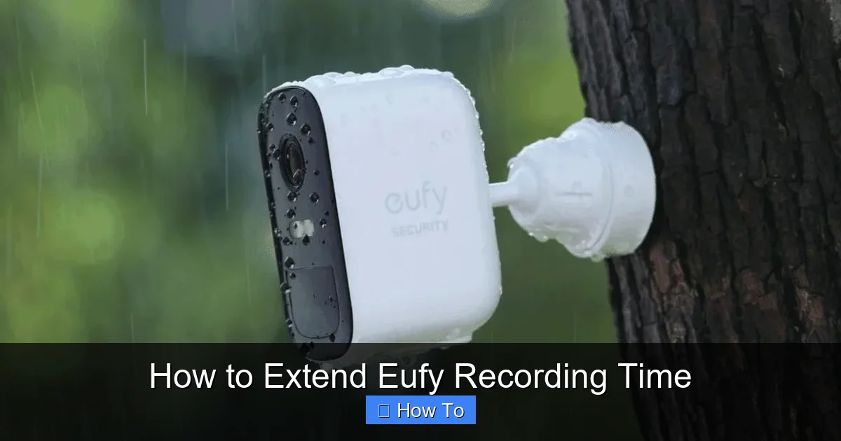 How to Extend Eufy Recording Time