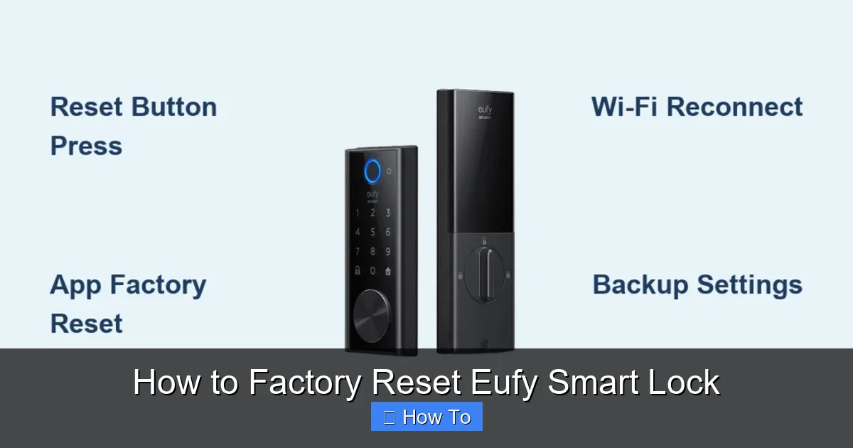 How to Factory Reset Eufy Smart Lock