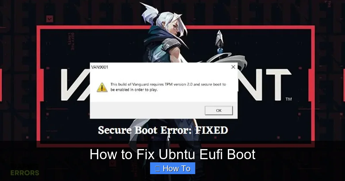 How to Fix Ubntu Eufi Boot