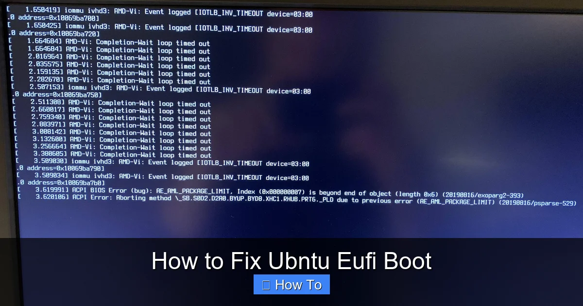 How to Fix Ubntu Eufi Boot