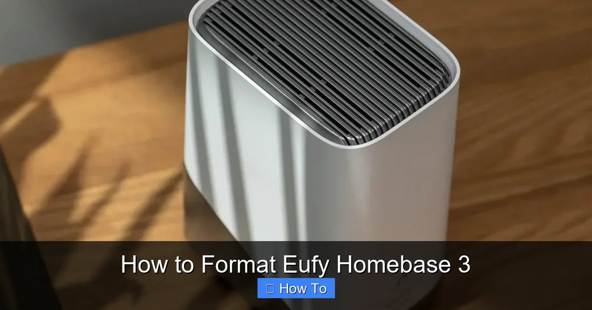 How to Format Eufy Homebase 3