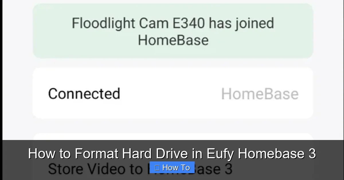 How to Format Hard Drive in Eufy Homebase 3