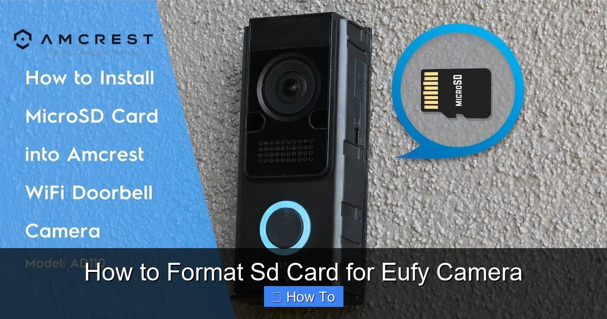 How to Format Sd Card for Eufy Camera