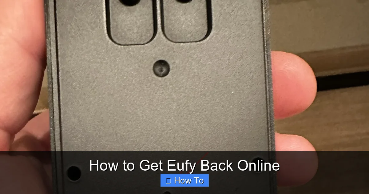 How to Get Eufy Back Online