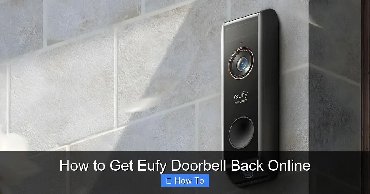 How to Get Eufy Doorbell Back Online
