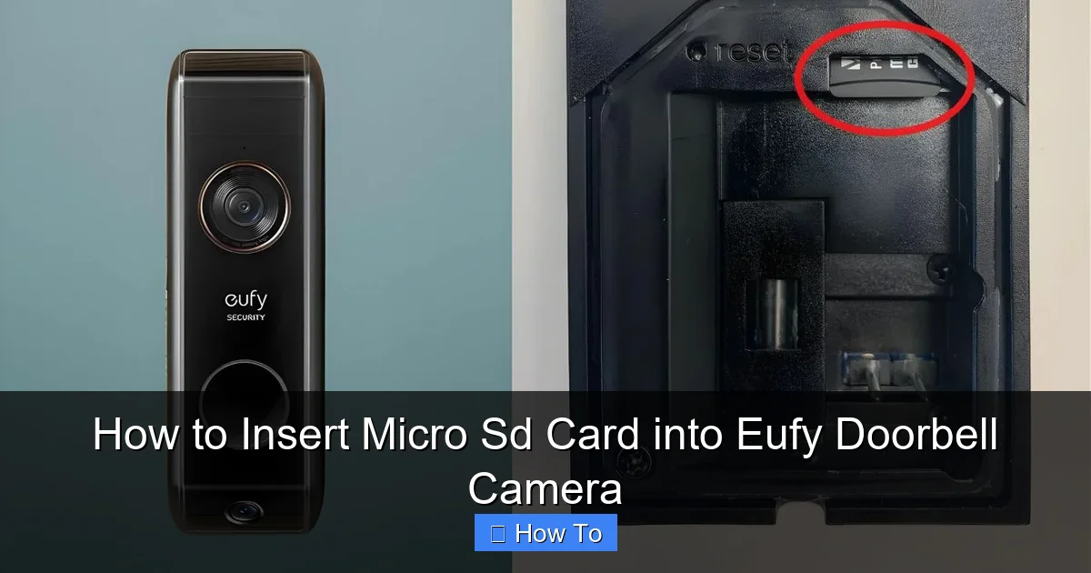 How to Insert Micro Sd Card into Eufy Doorbell Camera