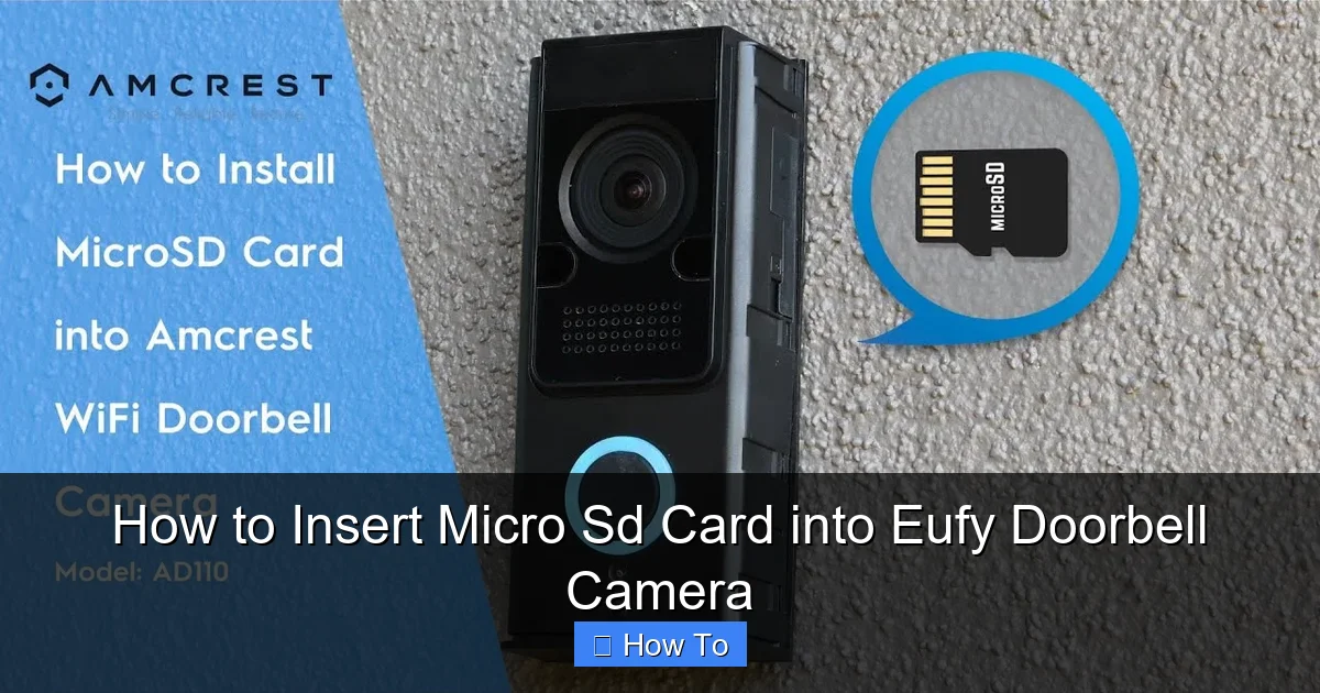 How to Insert Micro Sd Card into Eufy Doorbell Camera