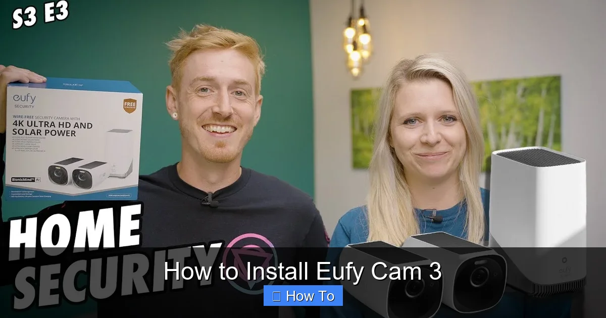 How to Install Eufy Cam 3