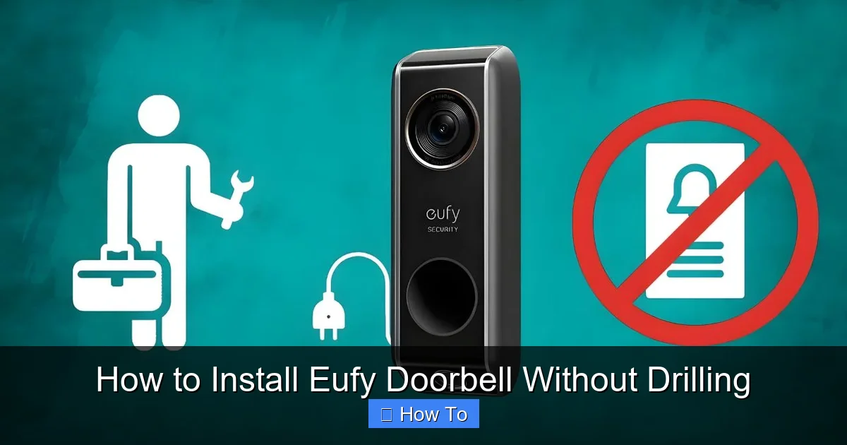 How to Install Eufy Doorbell Without Drilling