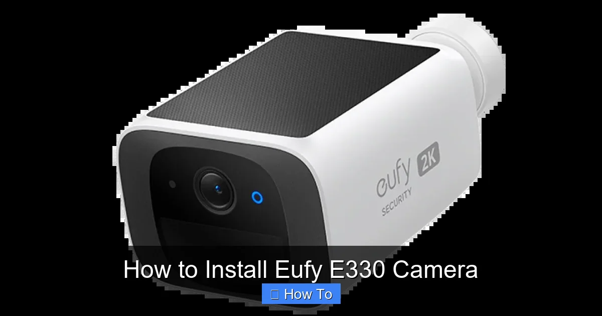 How to Install Eufy E330 Camera