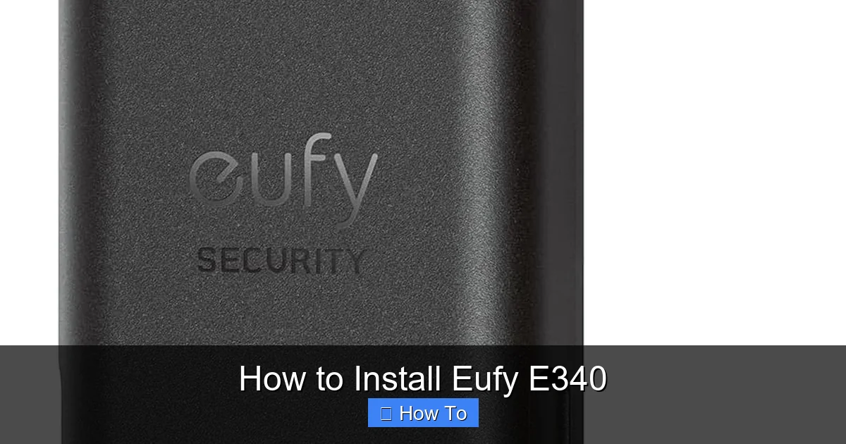 How to Install Eufy E340