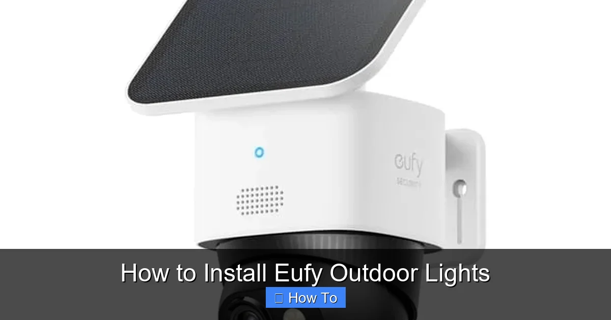 How to Install Eufy Outdoor Lights