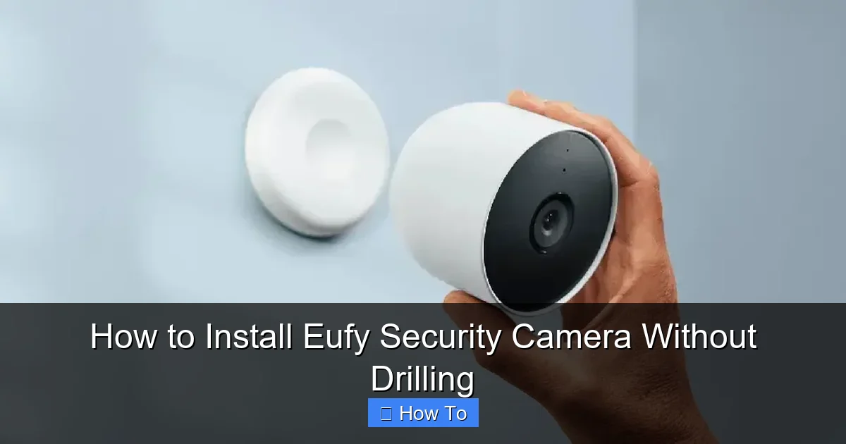 How to Install Eufy Security Camera Without Drilling