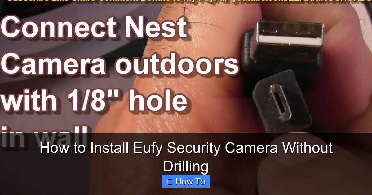 How to Install Eufy Security Camera Without Drilling