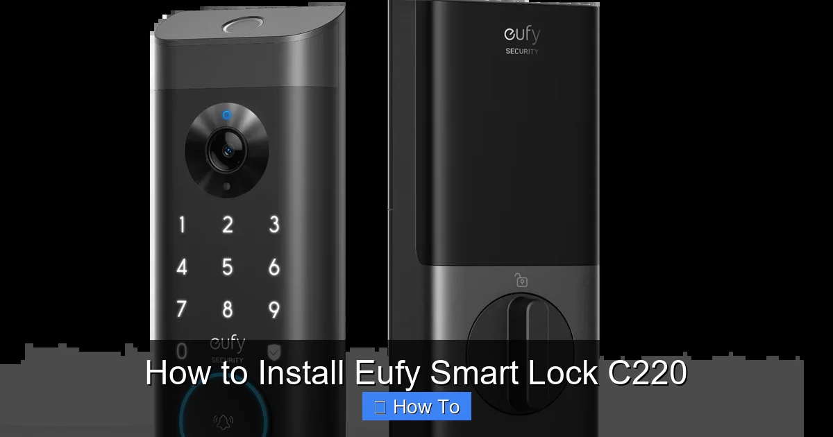 How to Install Eufy Smart Lock C220