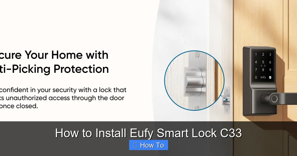 How to Install Eufy Smart Lock C33