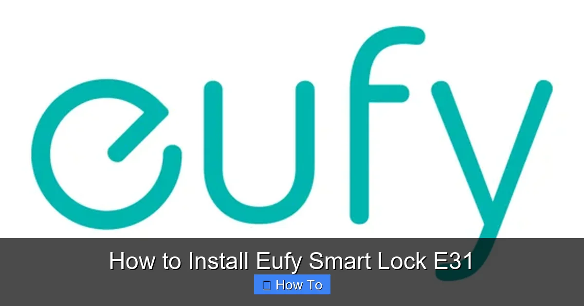 How to Install Eufy Smart Lock E31