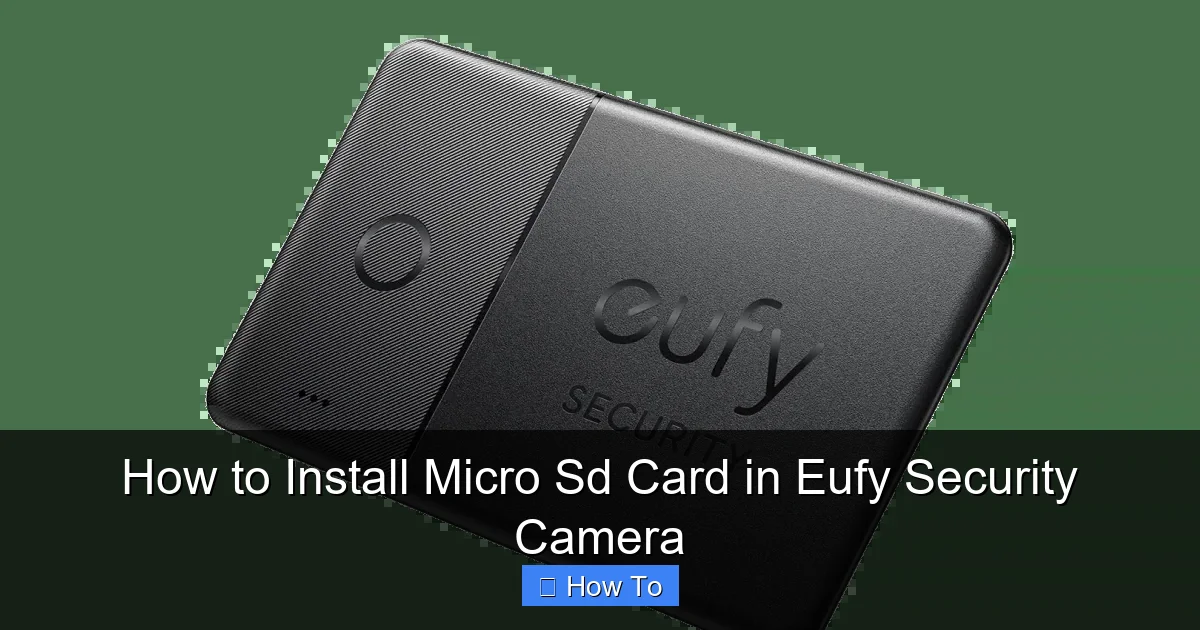 How to Install Micro Sd Card in Eufy Security Camera
