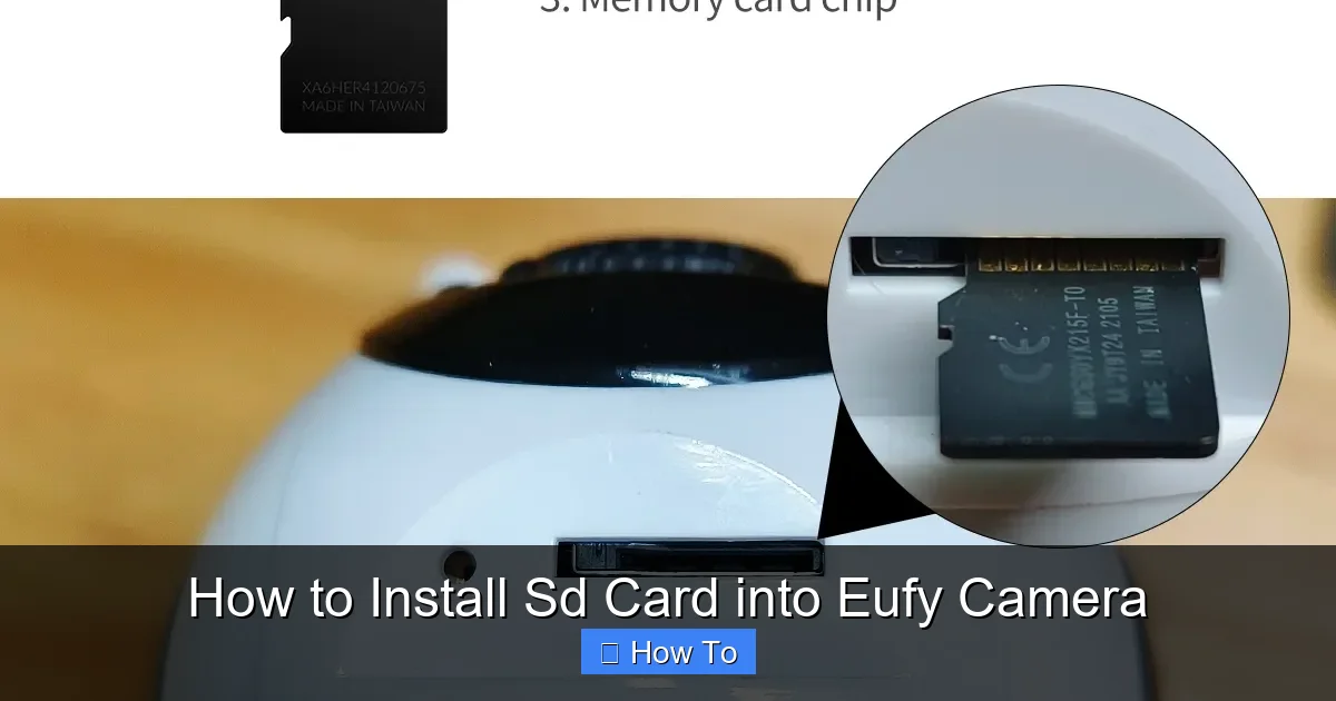How to Install Sd Card into Eufy Camera
