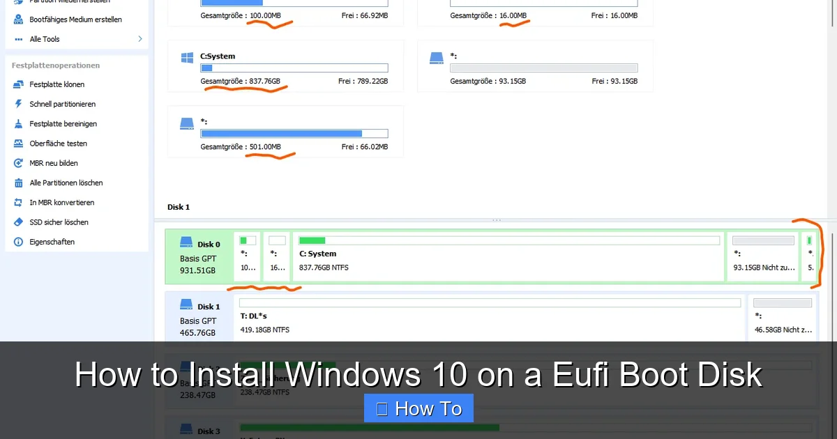 How to Install Windows 10 on a Eufi Boot Disk